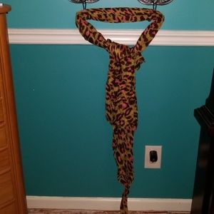 Leopard triangle scarf